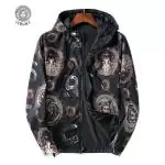 blousons veste versace collection double face hoodie zipper